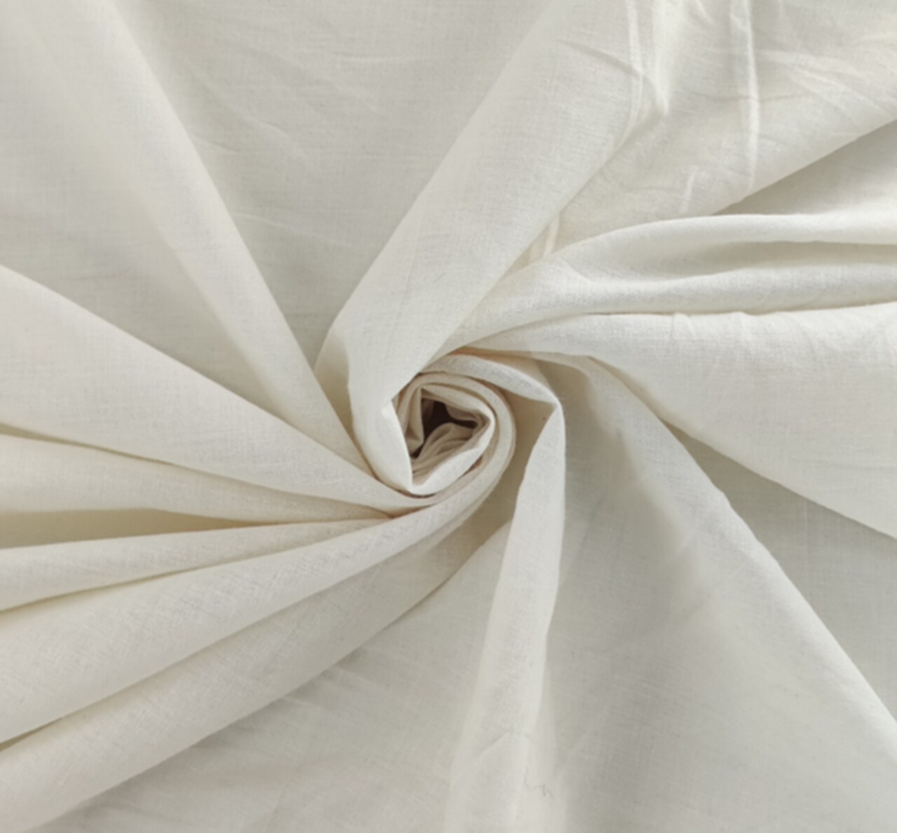 1 Yard Solid Ivory Cotton Lawn Fabric Lightweight Soft Apparel Material 57/58" Wide